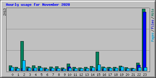 Hourly usage for November 2020